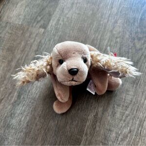 1997 Ty Beanie Baby SPUNKY Tan Plush Cocker Spaniel Dog Puppy